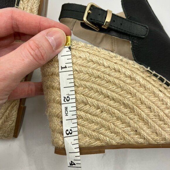 Seychelles Promenade Sandal Womens 8.5 Black Suede Espadrille Wedge Heel Shoe - Picture 11 of 11